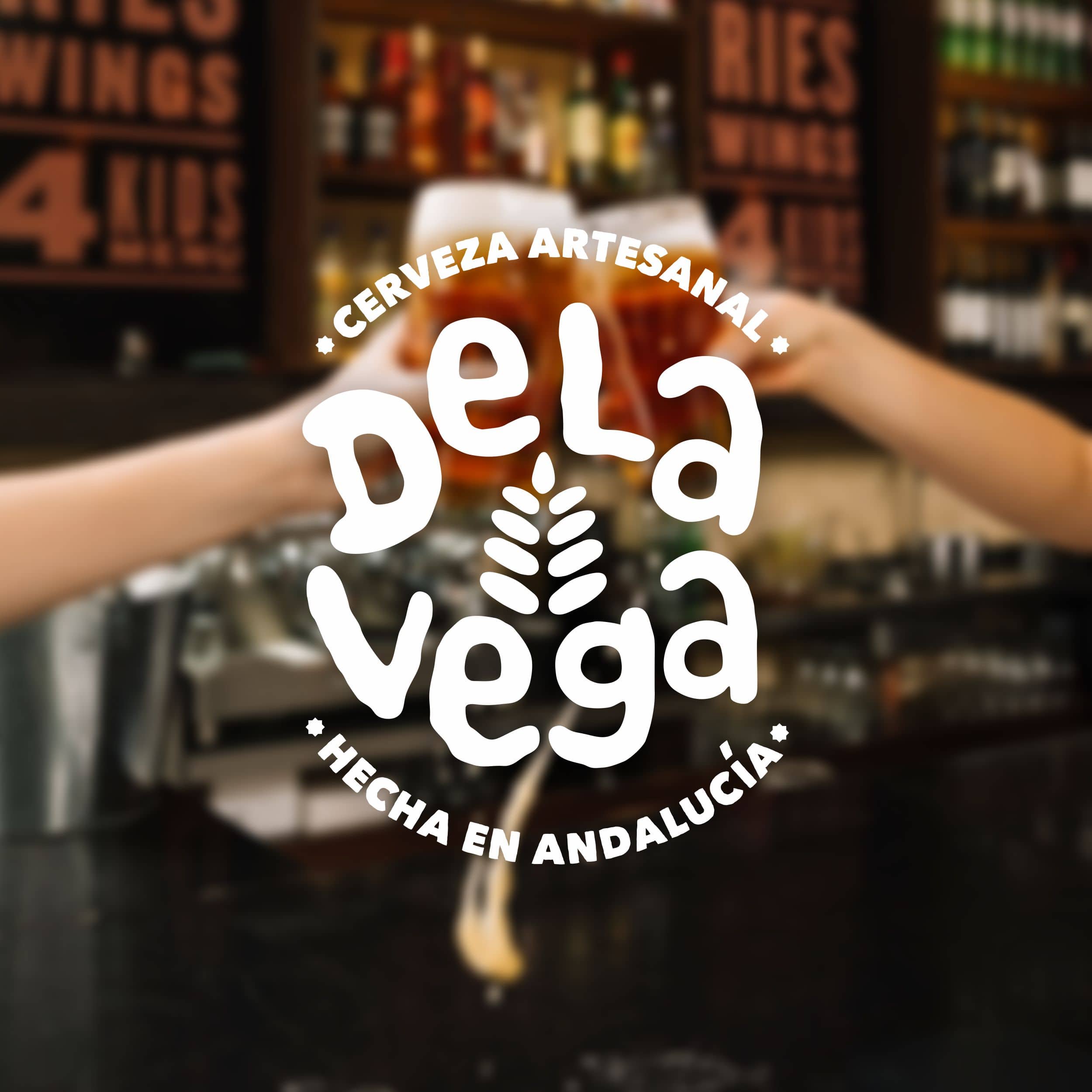 Logotipo cerveza artesanal De la Vega hecha en andalucía